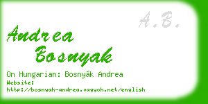 andrea bosnyak business card